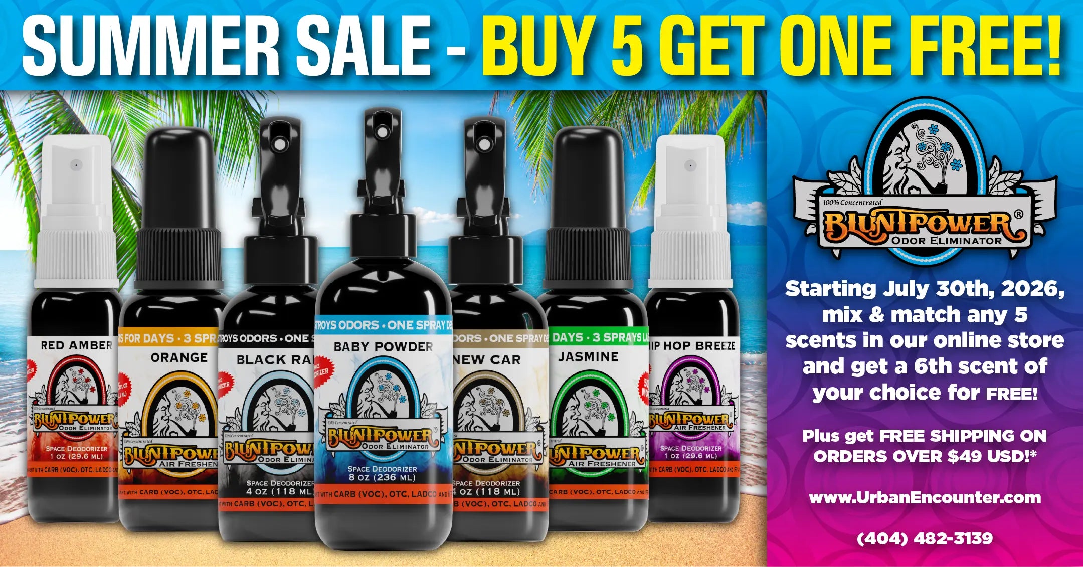 Landscape Banner - Summer Sale, Buy 5 Air Freshener Sprays Get One Free