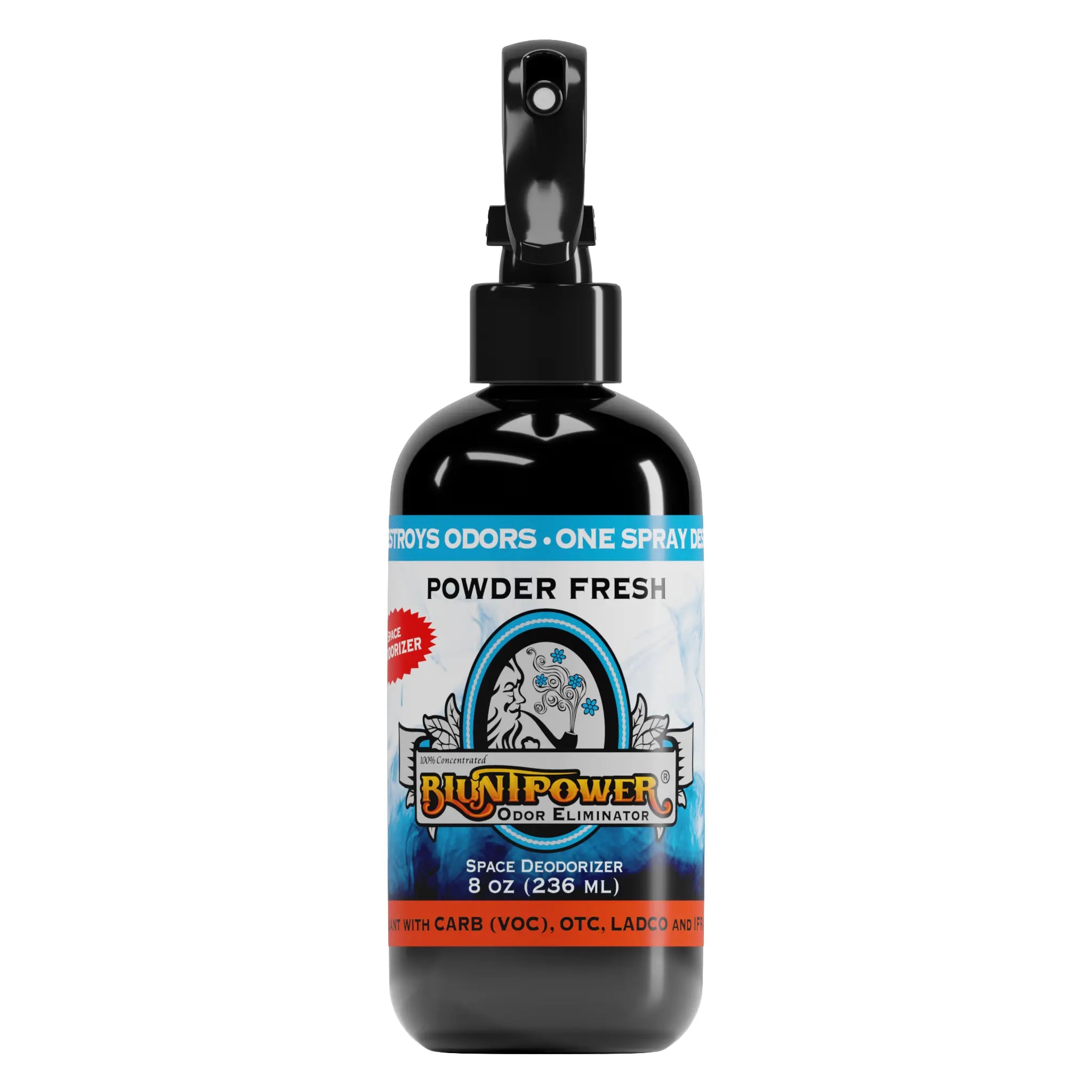BluntPower Odor Eliminator - Powder Fresh Scent Size: 8 fl oz