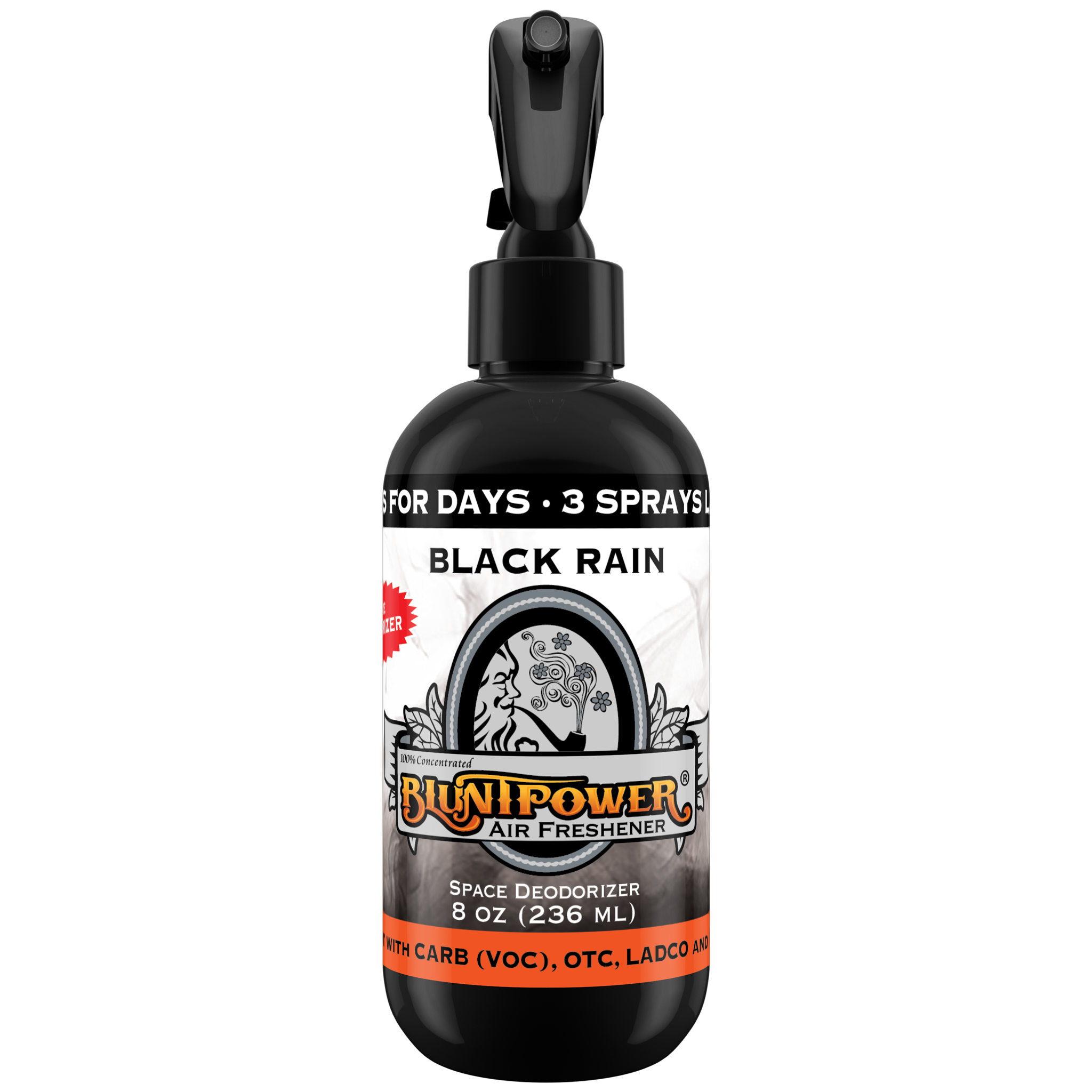 BluntPower Air Freshener - Black Rain Scent Size: 8floz