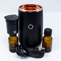 Portable Rechargeable Waterless Cold-Air Scent Diffuser - 15ml Capacity Color: Black Disassembled