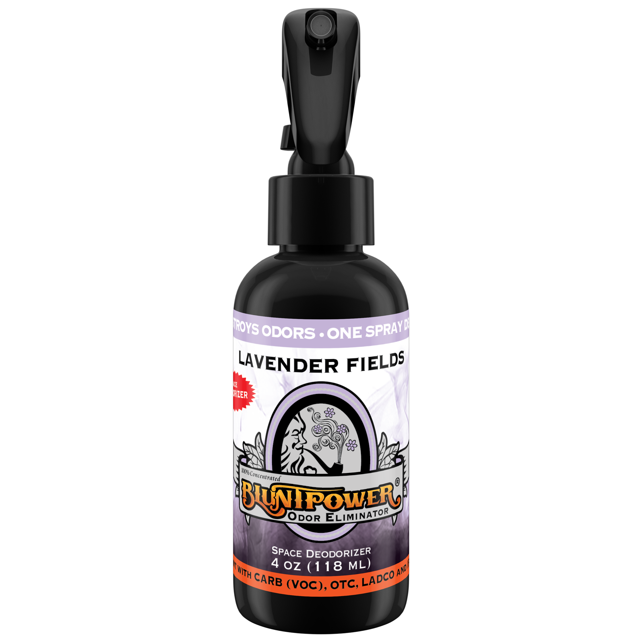 BluntPower Odor Eliminator - Lavender Fields Scent Size: 4 fl oz