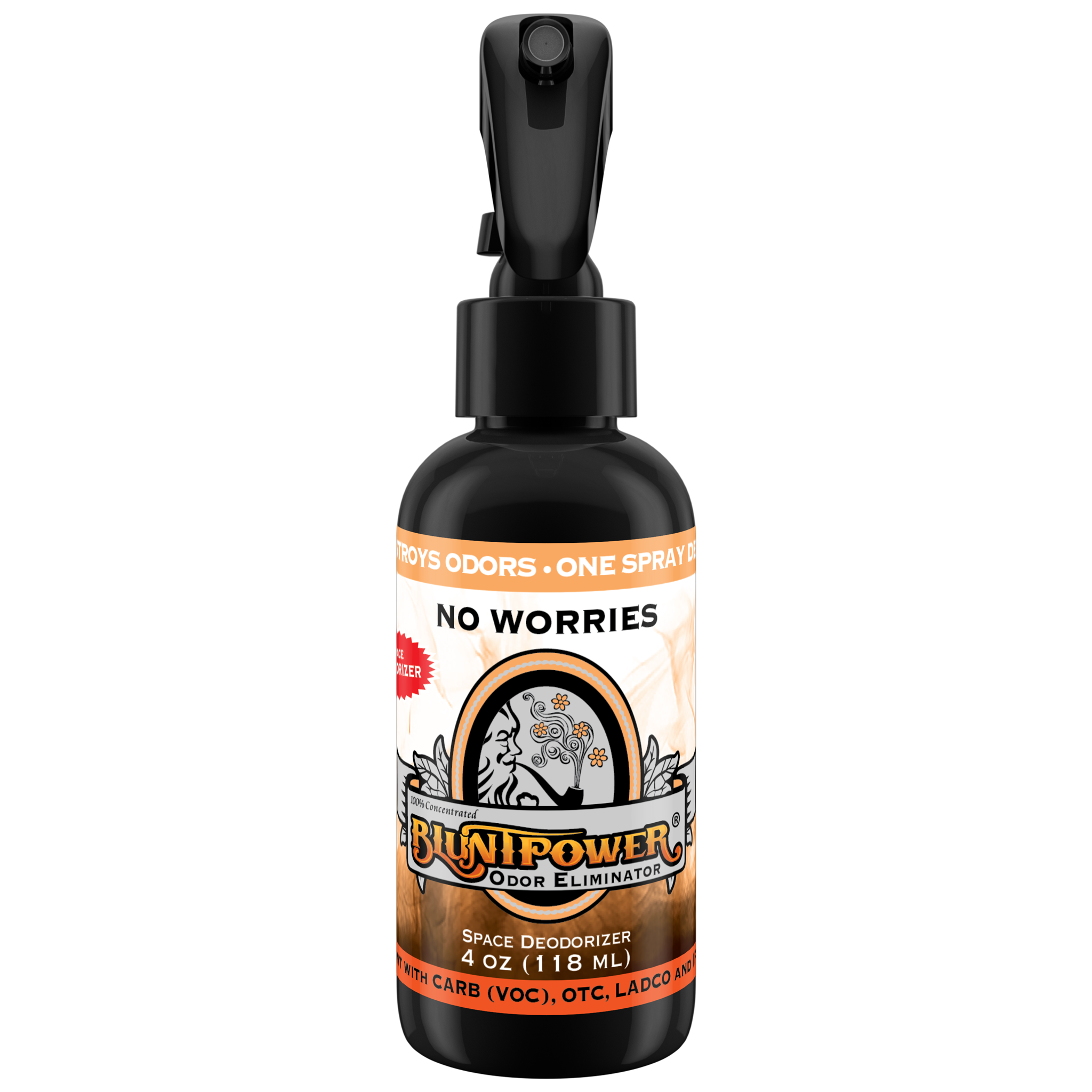 BluntPower Odor Eliminator - No Worries Scent Size: 4 fl oz