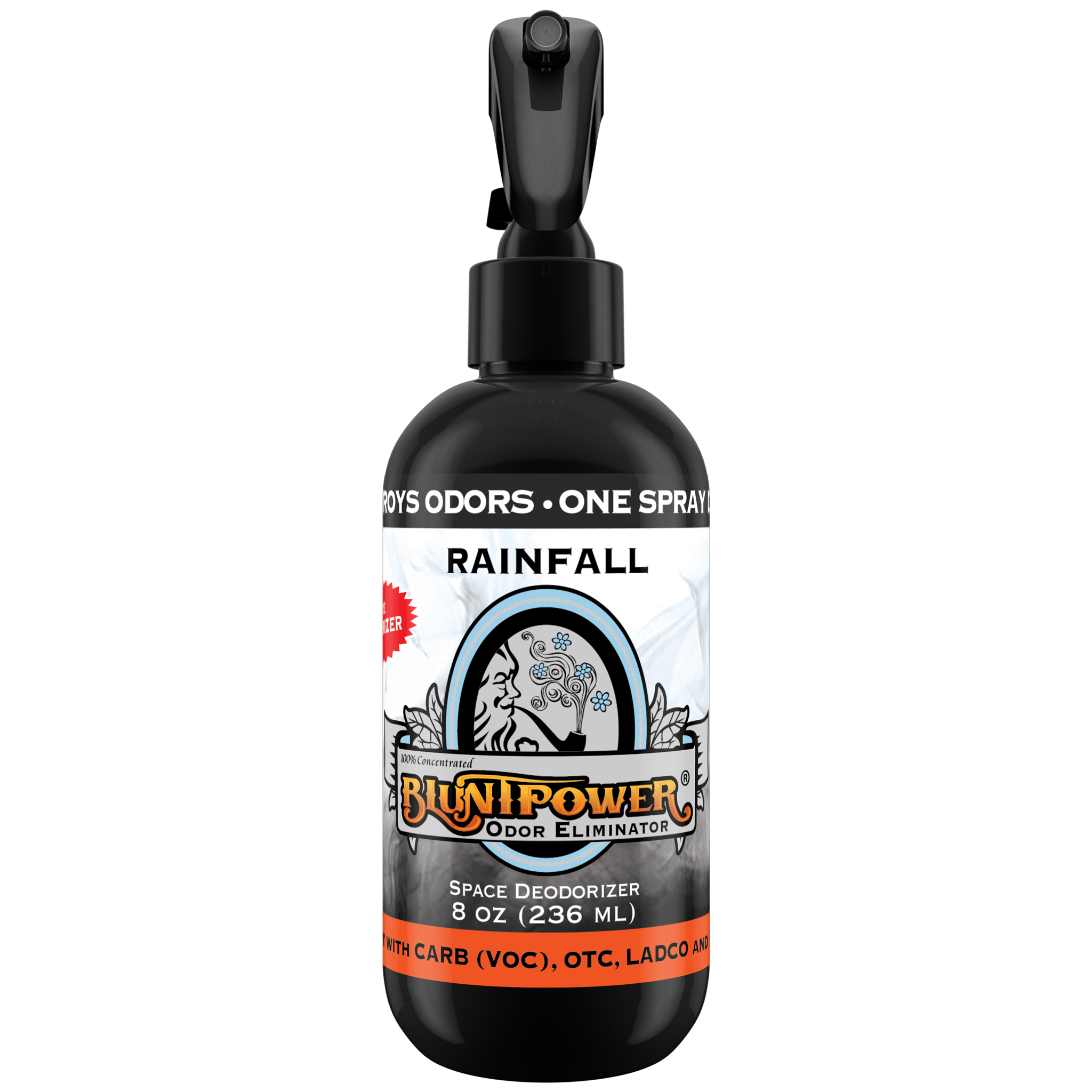 BluntPower Odor Eliminator - Rainfall Scent Size: 8 fl oz