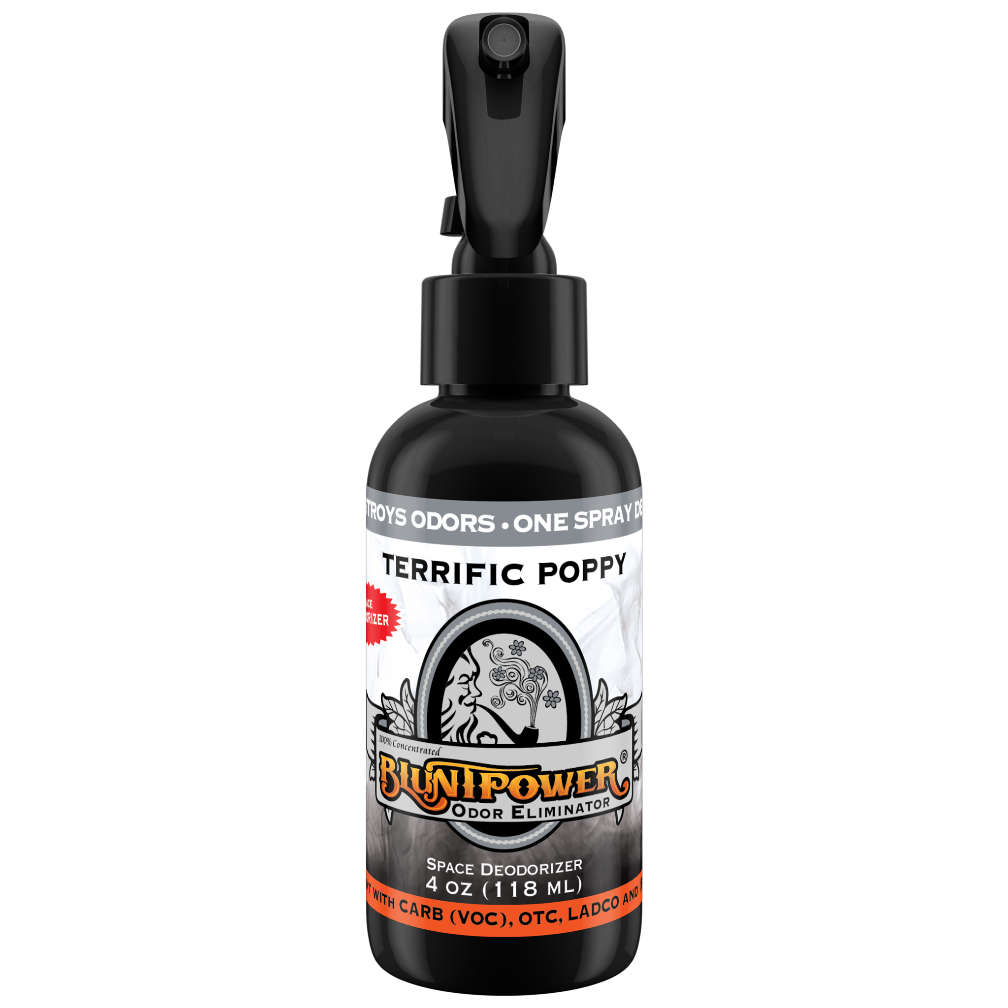 BluntPower Odor Eliminator - Terrific Poppy Scent Size: 4 fl oz